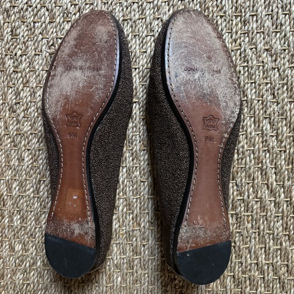 DONALD PLINER | DP Brown Beaded Flats Size 9 - Picture 8 of 14